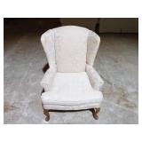 Alexvale White Upholstered Wingback Chair
