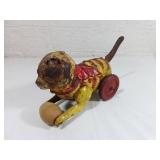 Tin Cat Pull Toy with Painted Details