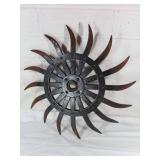 Cast Metal Rotating Gear with Spiked Design