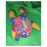 Patchwork Fabric Frog Bean Bag Toy