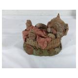 Tom Clark Gnome Cat Figurine in Basket