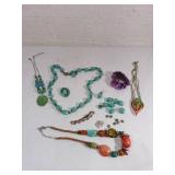 Costume Jewelry with Beaded Necklaces