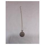 Sterling Silver Necklace with Scales Pendant