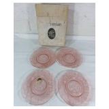 Pink Depression Glass Plates