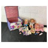 Dolls with Accessories and Storage Box