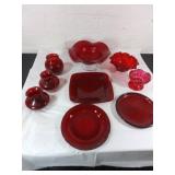 Red Glass Tableware