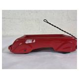 Red Small Metal Wagon with Pull Handle
