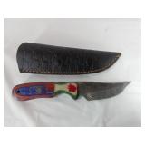 Damascus Knife with Sheath