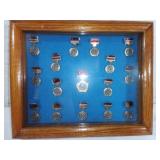 USSR Military Mini Medals in Display Case