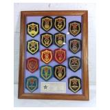 Framed Collection of USSR Military Arm Patches