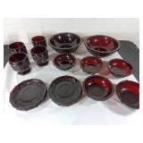 Tiger's Blood Glass Dishware Set