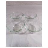 4 Small Pyrex Glass Bowls