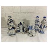 Blue and White Ceramic Figurines