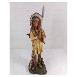 Native American Chief Figurine with Spear