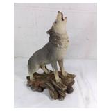 Ceramic Howling Wolf Figurine