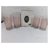 Tiara Exclusives Pink Depression Glass Set