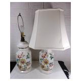 Floral Ceramic Table Lamps
