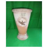 Terracotta Pottery Vase with Dragonfly Motif