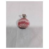 .925 Sterling Silver Pendant with Rhodochrosite