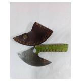 Damascus Rocking Blade with Sheath