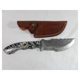 Damascus Steel Knife with Sheath