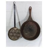 Cast Iron Skillets with Handle Loops
