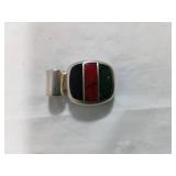 925 Sterling Silver Pendant with Inlay Design