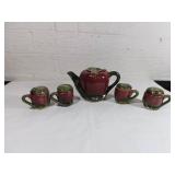 Apple-Themed Ceramic Tea Set