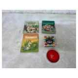 Vintage Walt Disney Books and Tin Toy