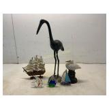 Decorative Nautical and Bird Figurine Collection