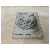 Texaco Metal Advertising Sign with Dalmatian Graph