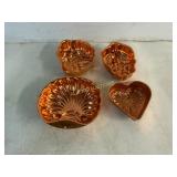 4 Copper-Toned Wall-Mounted Molds