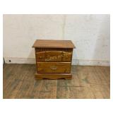 Wooden Side Table with Drawers