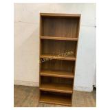 Five-Shelf Wooden Bookcase