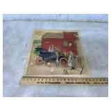 Humorous Barn Scene Lithograph Print