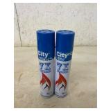 Two Cans of City Premium Butane Fuel