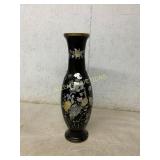 Black Lacquer Vase with Mother-of-Pearl Inlays