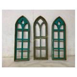 Three Gothic-Style Window Frames