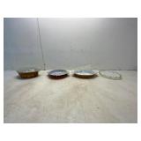 Four Vintage Glass Bakeware Pieces