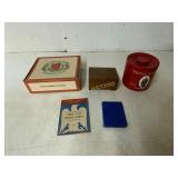 Collectibles Incl. Music Box and Tobacco Tin