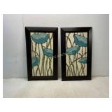 Framed Botanical Wall Art Panels