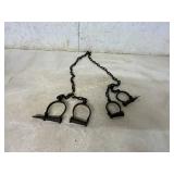 Iron Leg Shackles with Chain Restraint