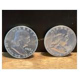 1963 Franklin Half Dollars, 90% Silver