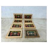Eight Sunny Slope Brand Wooden Nectarine Labels