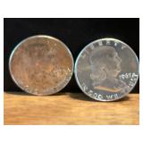 Two 90% Silver Half Dollar Coins