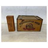 Moosehead Beer Crate and Alberta Springs Box