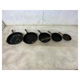 5 Cast Iron Frying Pans