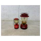 2 Coleman Red Camping Lanterns