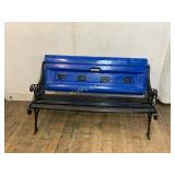 Bench With Blue Ford Tailgate Backrest