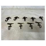 9 Cast Iron Decorative Wall Hooks